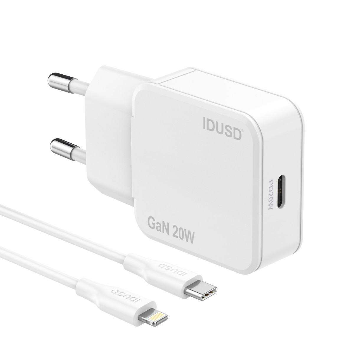 Cargador GaN PD20W 1C – PD Lightning – Ultrafino y Eficiente