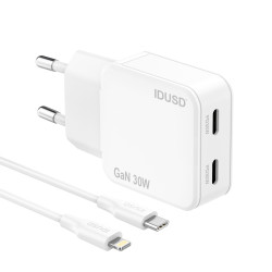 Cargador GaN PD30W C+C – PD Lightning – Ultrafino y Eficiente