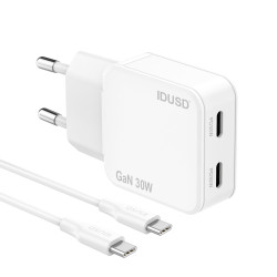Cargador GaN PD30W C+C – PD USB-C – Ultrafino y Eficiente