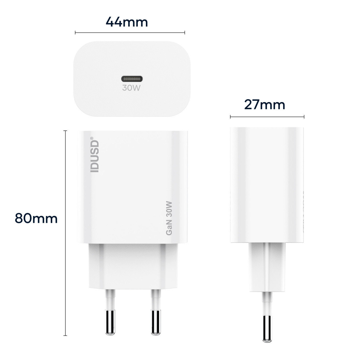 Cargador GaN PD30W 1C – PD USB-C – Compacto y Potente