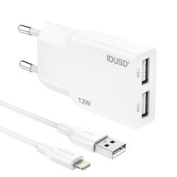 Cargador 12W 2U – Lightning – Ultrafino y Compacto