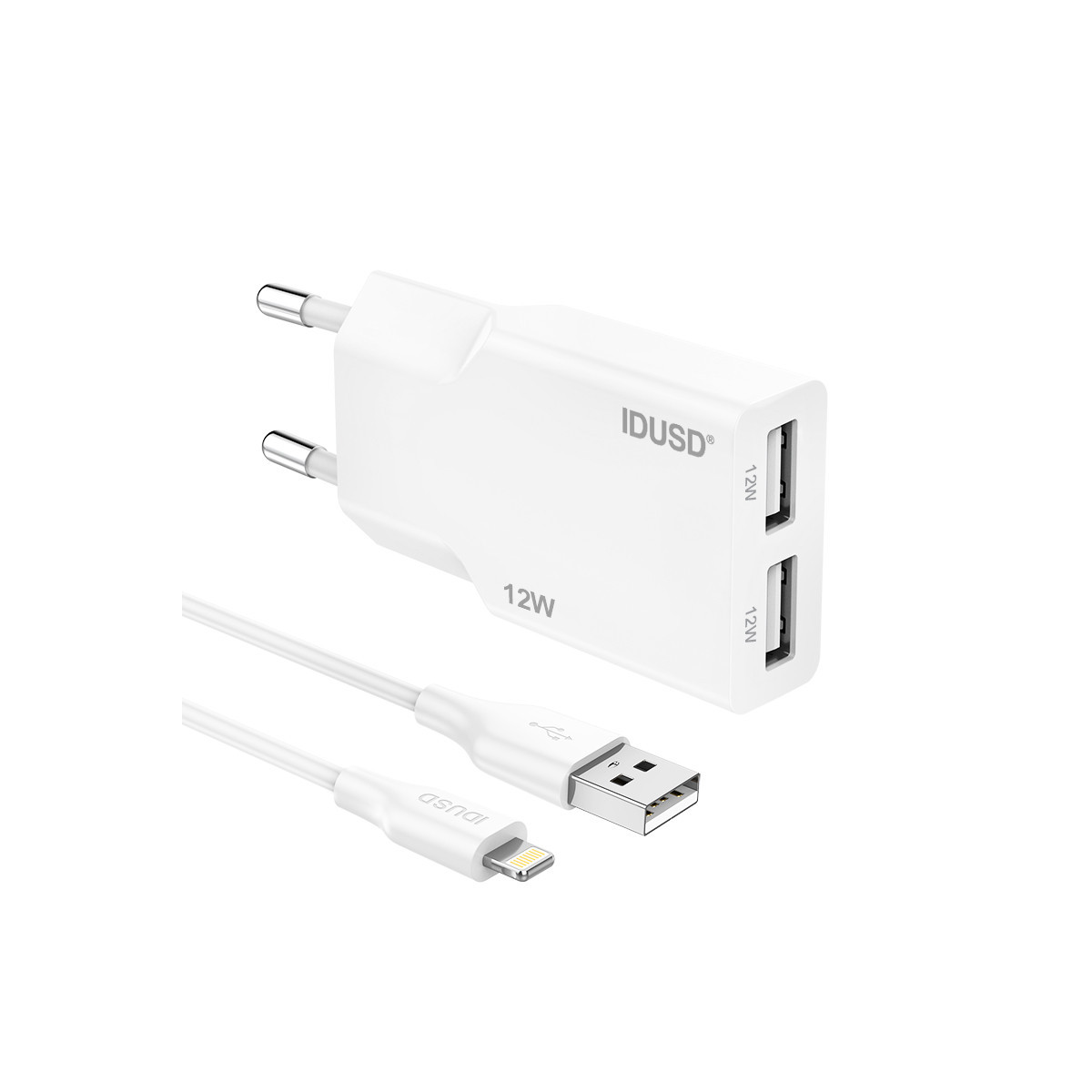 Cargador 12W 2U – Lightning – Ultrafino y Compacto