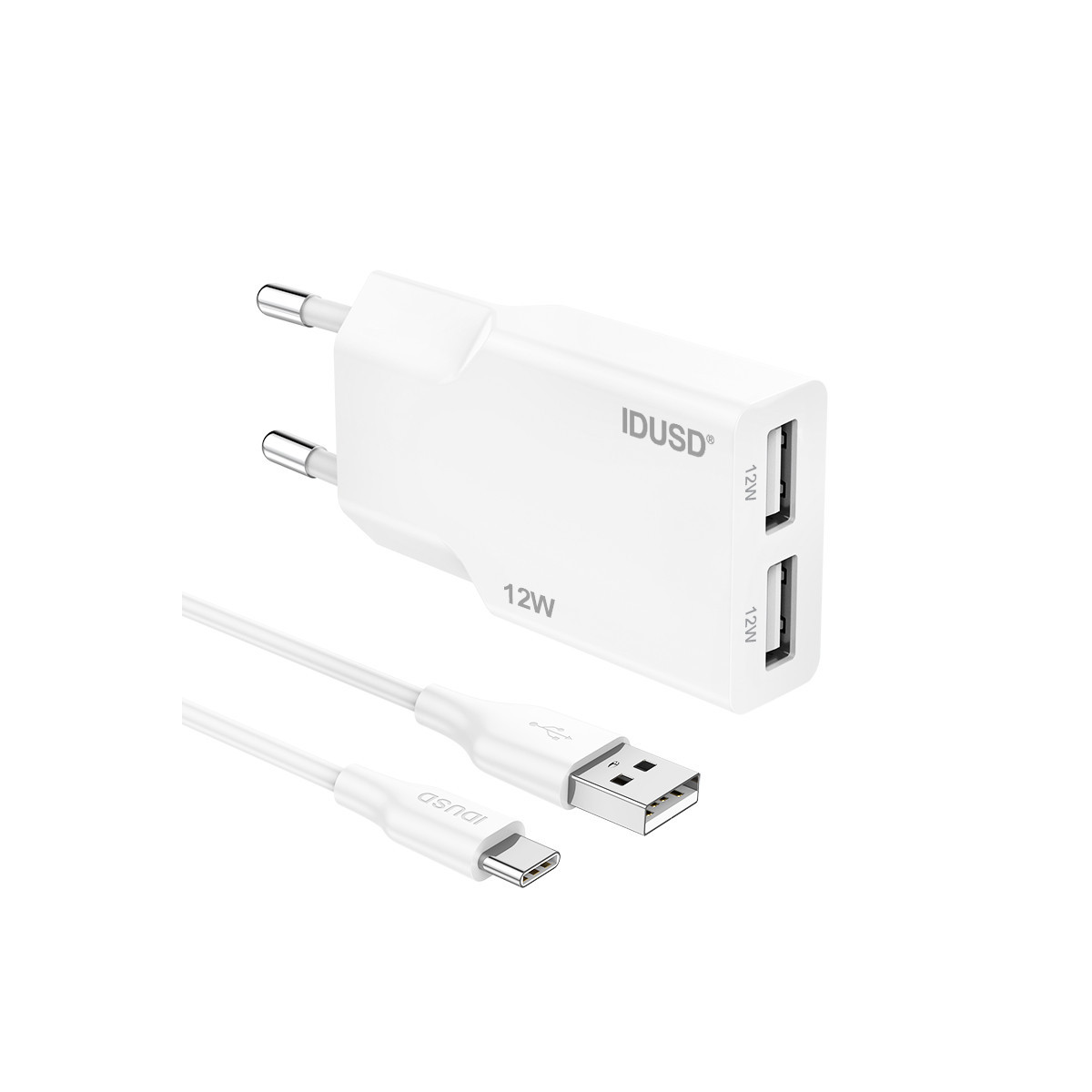 Cargador 12W 2U - USB-C - D413B