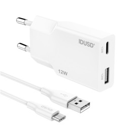 Cargador 12W A+C – USB-C – Ultrafino y Compacto