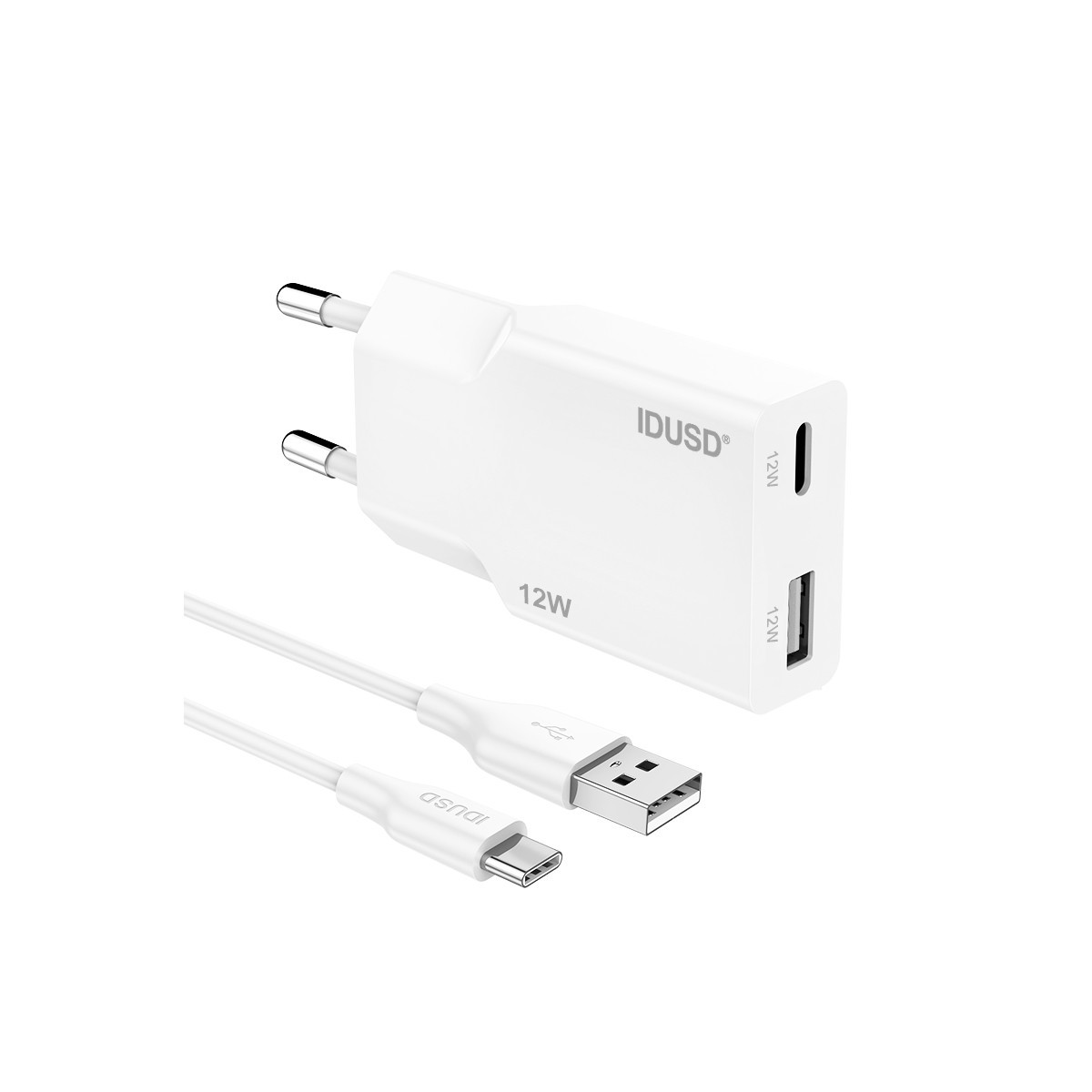 Cargador 12W A+C – USB-C – Ultrafino y Compacto
