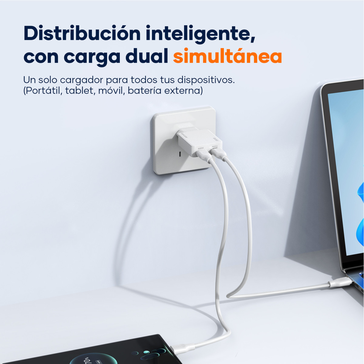 Cargador GaN PD65W  C+C - D360B