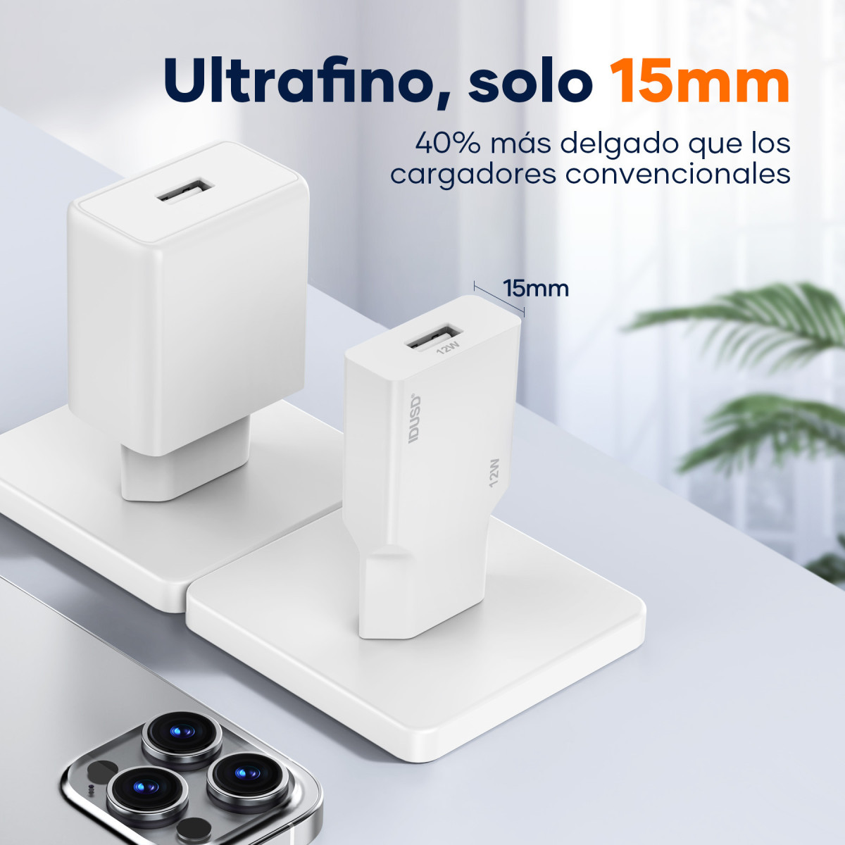 Cargador 12W – Lightning – Ultrafino y Compacto