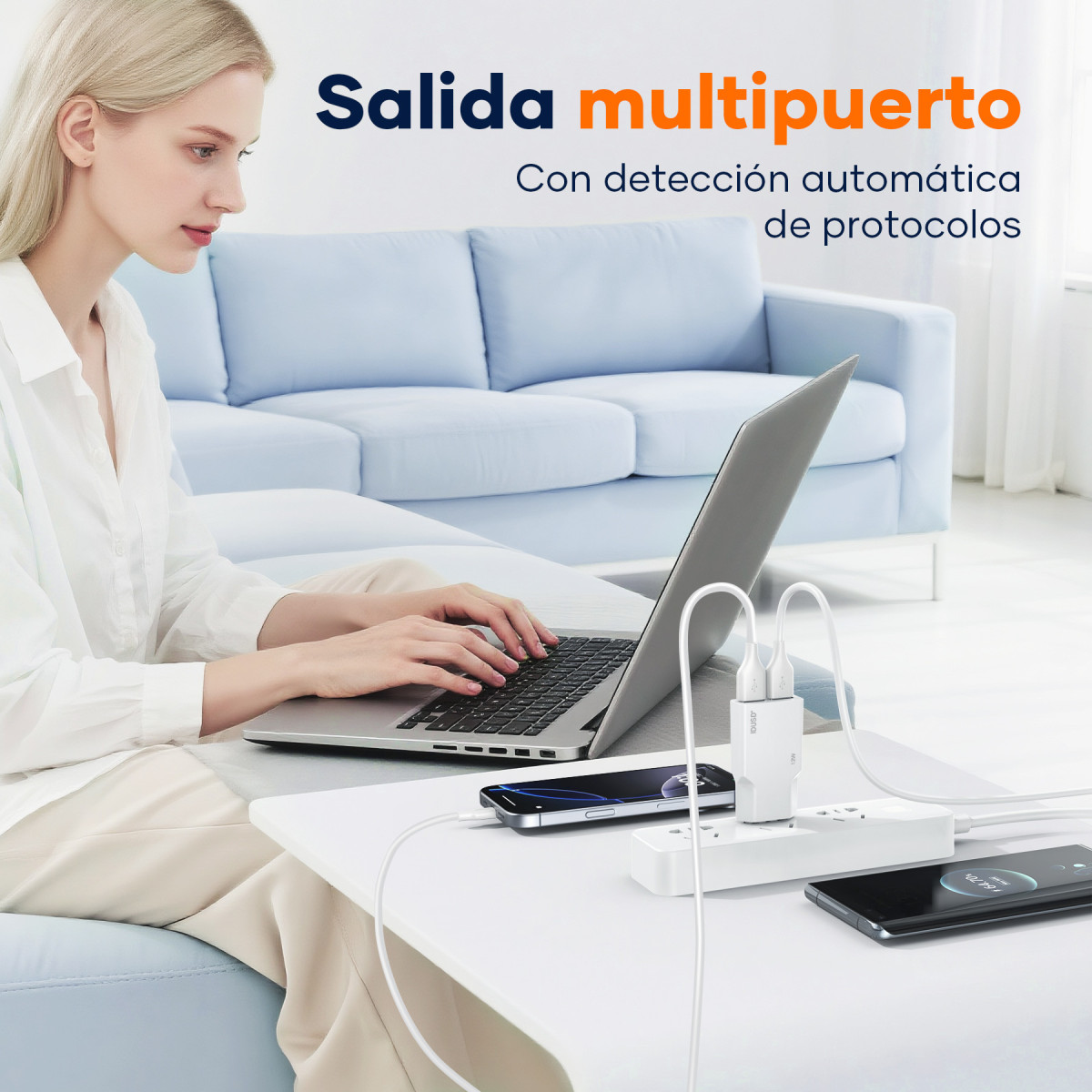 Cargador 12W 2U – Ultrafino y Compacto