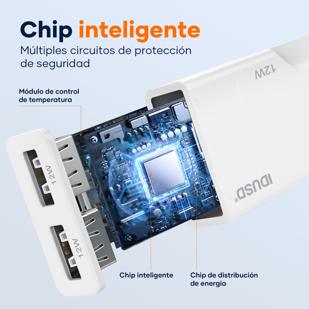 Cargador 12W 2U - USB-C - D413B