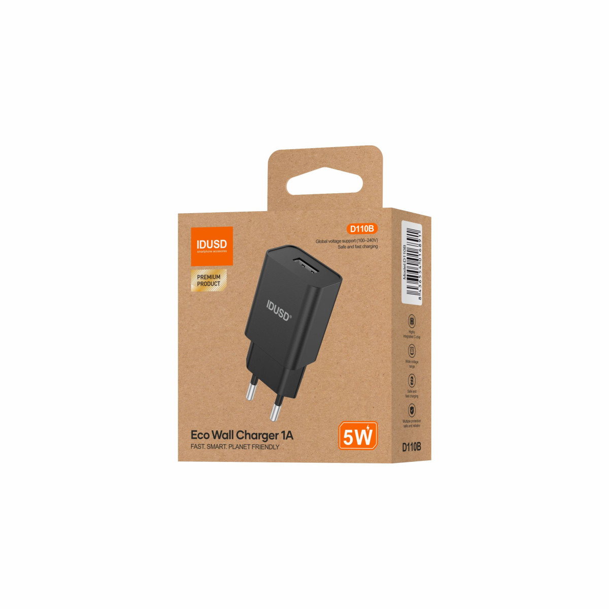 Cargador USB 1A – 5W – Compacto y Seguro