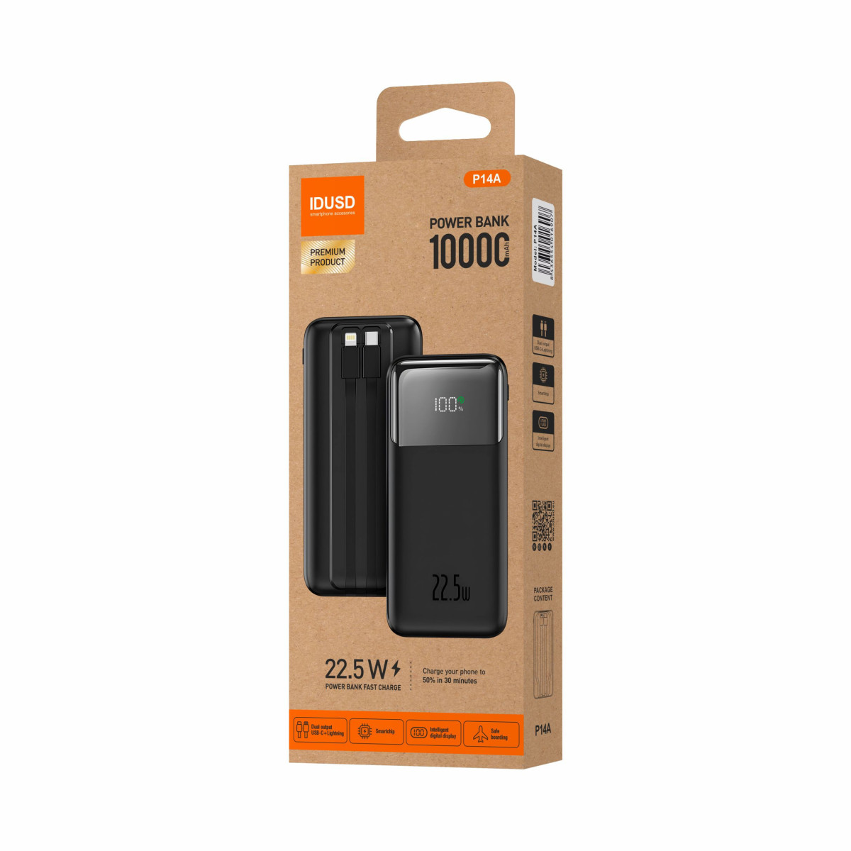 Eco Power Flow 10.000mAh 22.5W Negro Estelar - P14A