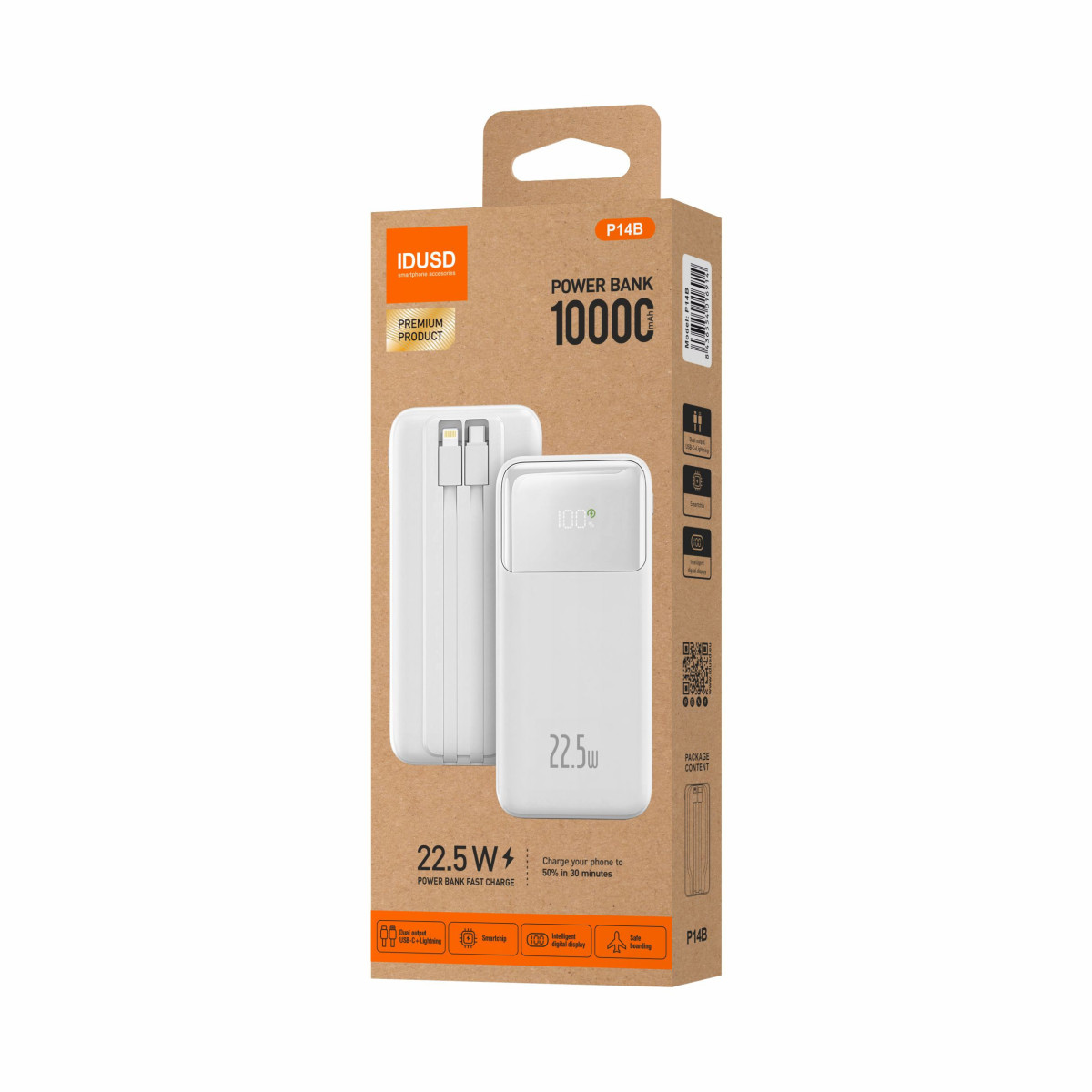 Eco Power Flow 10.000mAh 22.5W Blanco - P14B