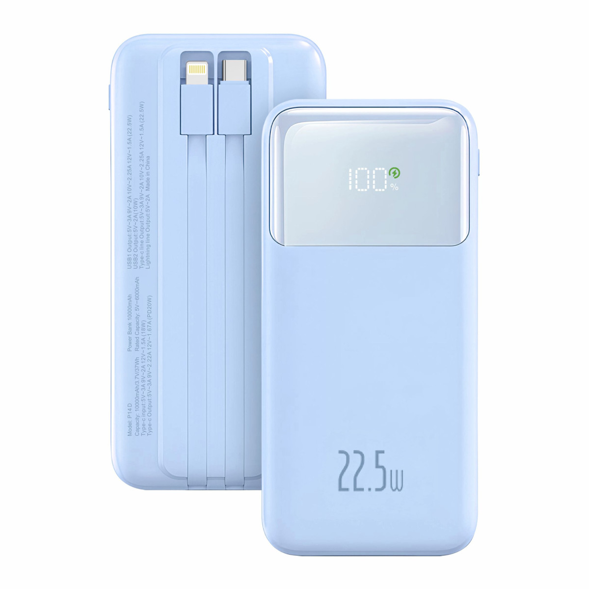 Eco Power Flow 10.000mAh 22.5W Azul - P14D