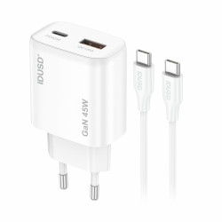 Cargador GaN PD45W A+C- PD USB-C- D386B