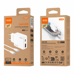Cargador GaN PD45W A+C + Cable PD USB-C - D336B