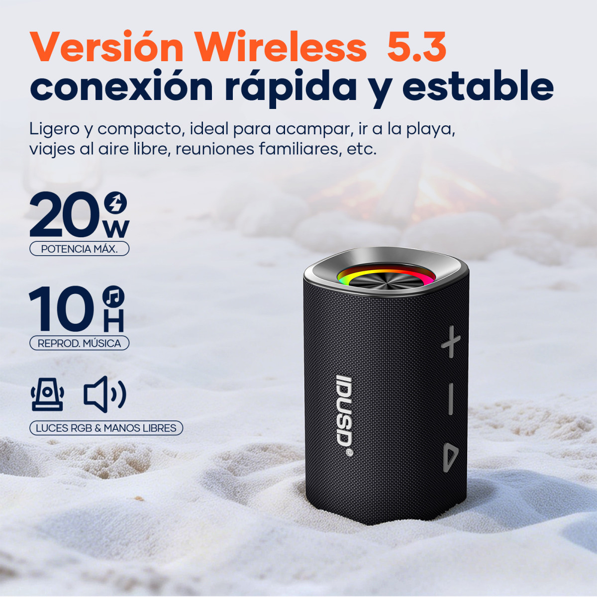 Vibe Go 20 altavoz portátil 20W IP67