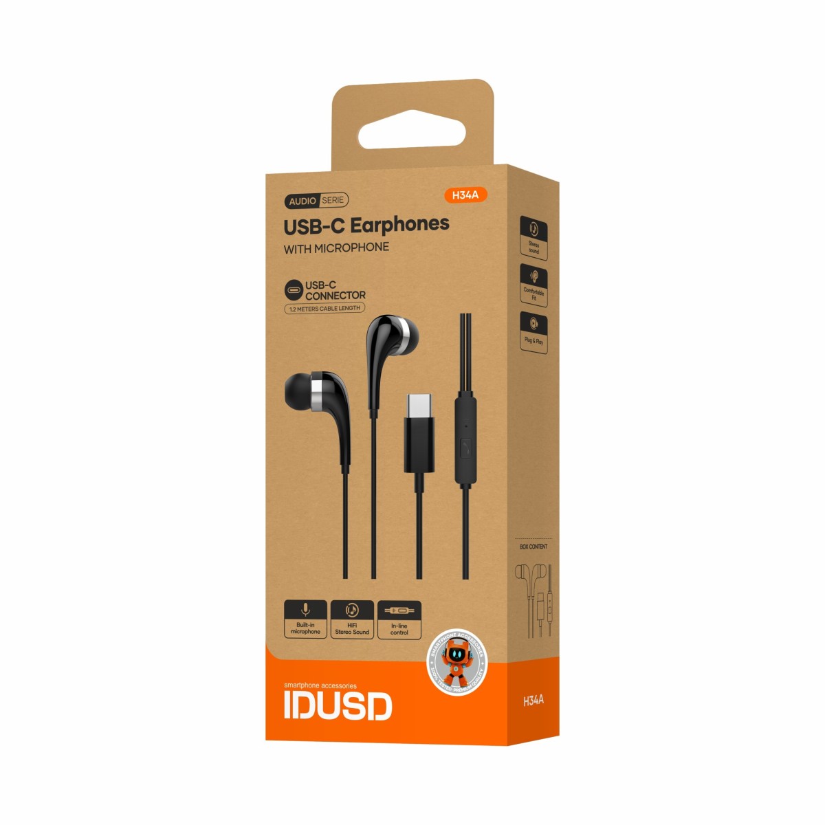 Auriculares USB-C Digital Estéreo con Micrófono - H34A