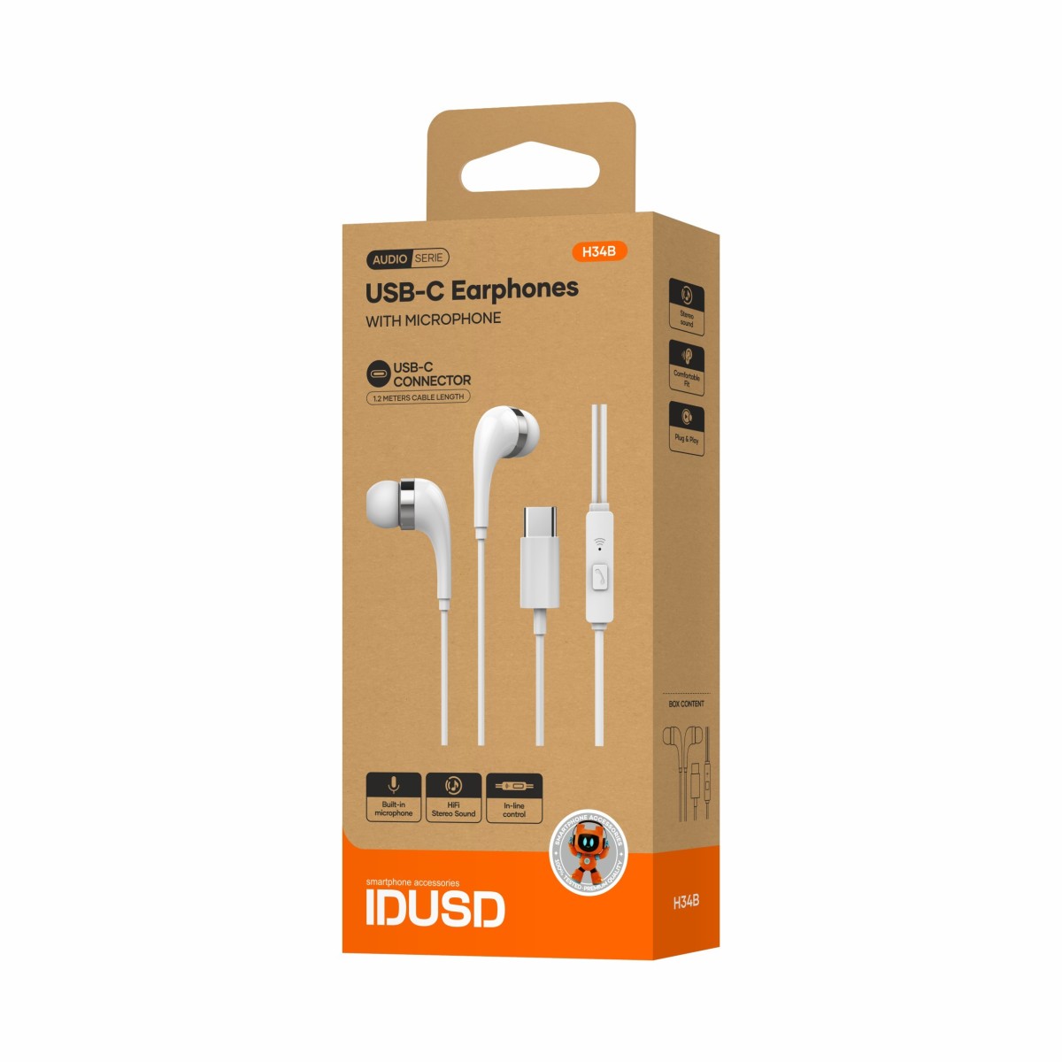 Auriculares USB-C Digital Estéreo con Micrófono - H34B
