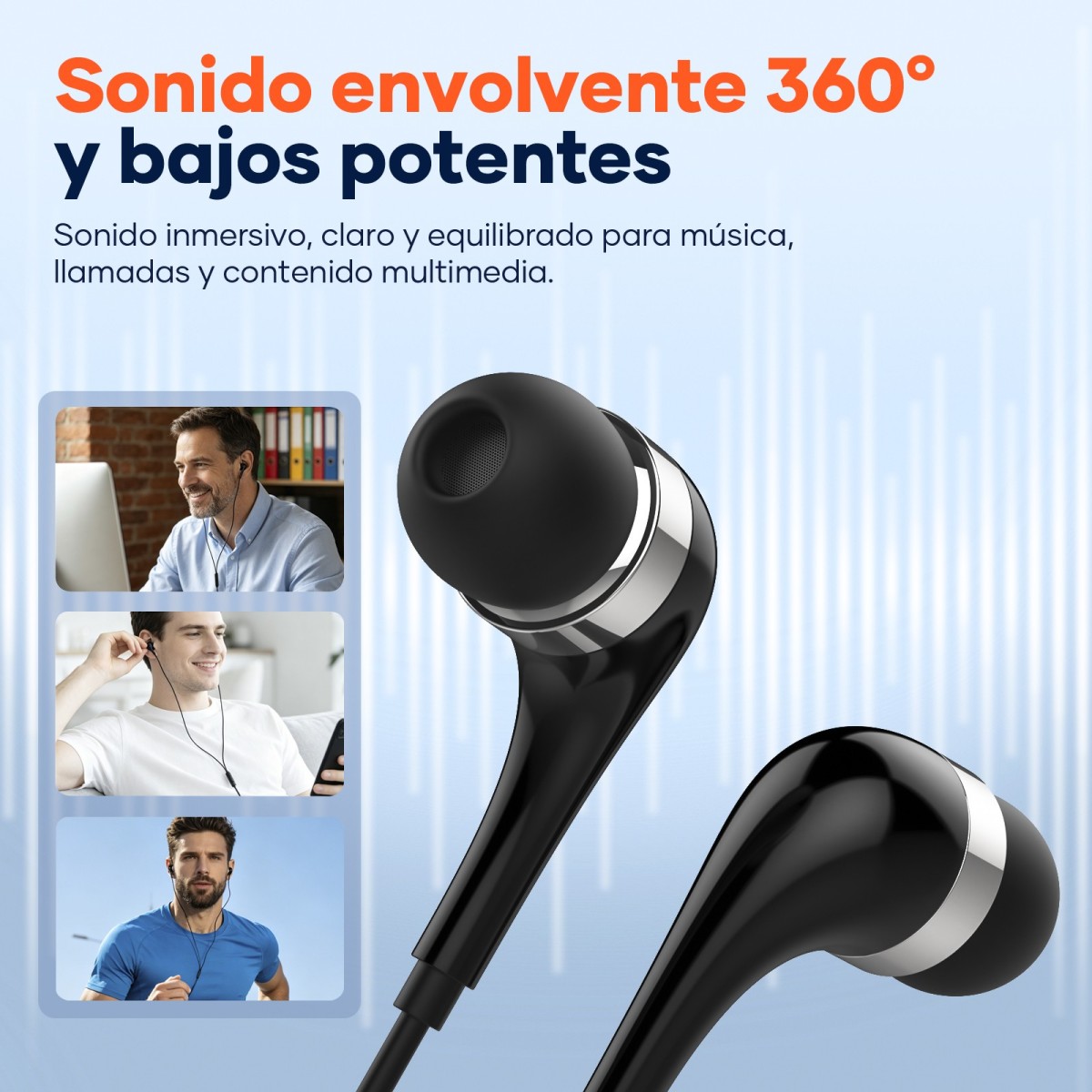 Auriculares USB-C Digital Estéreo con Micrófono - H34A