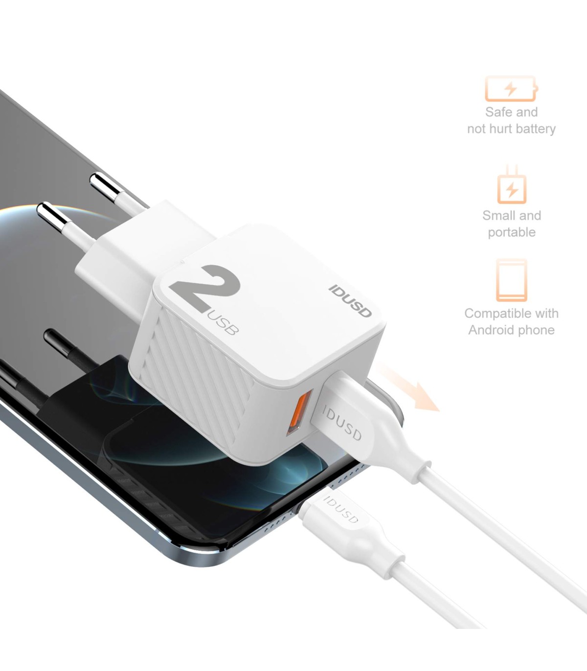 *OFERTA Charger 2USB 2.4A + Micro 2M - D81B