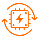 Icono potencia 100% segura (chip)